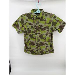 Mountain Hardwear Mens M Green Camo Ripstop Button Up Shirt Outdoor Gorpcore